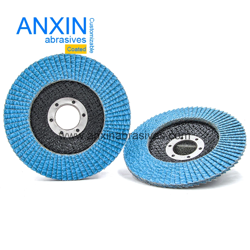 4inch 100mm Blue Ceramic Abrasive Sanding Flap Disc for Polishing