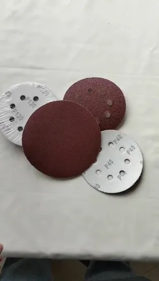 5 Polegada ouro amarelo 8 furos disco abrasivo 150mm gancho e laço lixa disco 240 lixa lixadeira redonda papel de areia