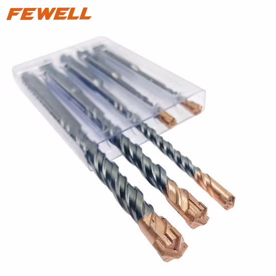 Classe Premium 5PCS SDS Plus Ponta Cruzada 6X110mm 6,5X110mm 6,5X160mm 10X160mm 12X160mm Conjunto de brocas de martelo rotativo elétrico para granito de concreto